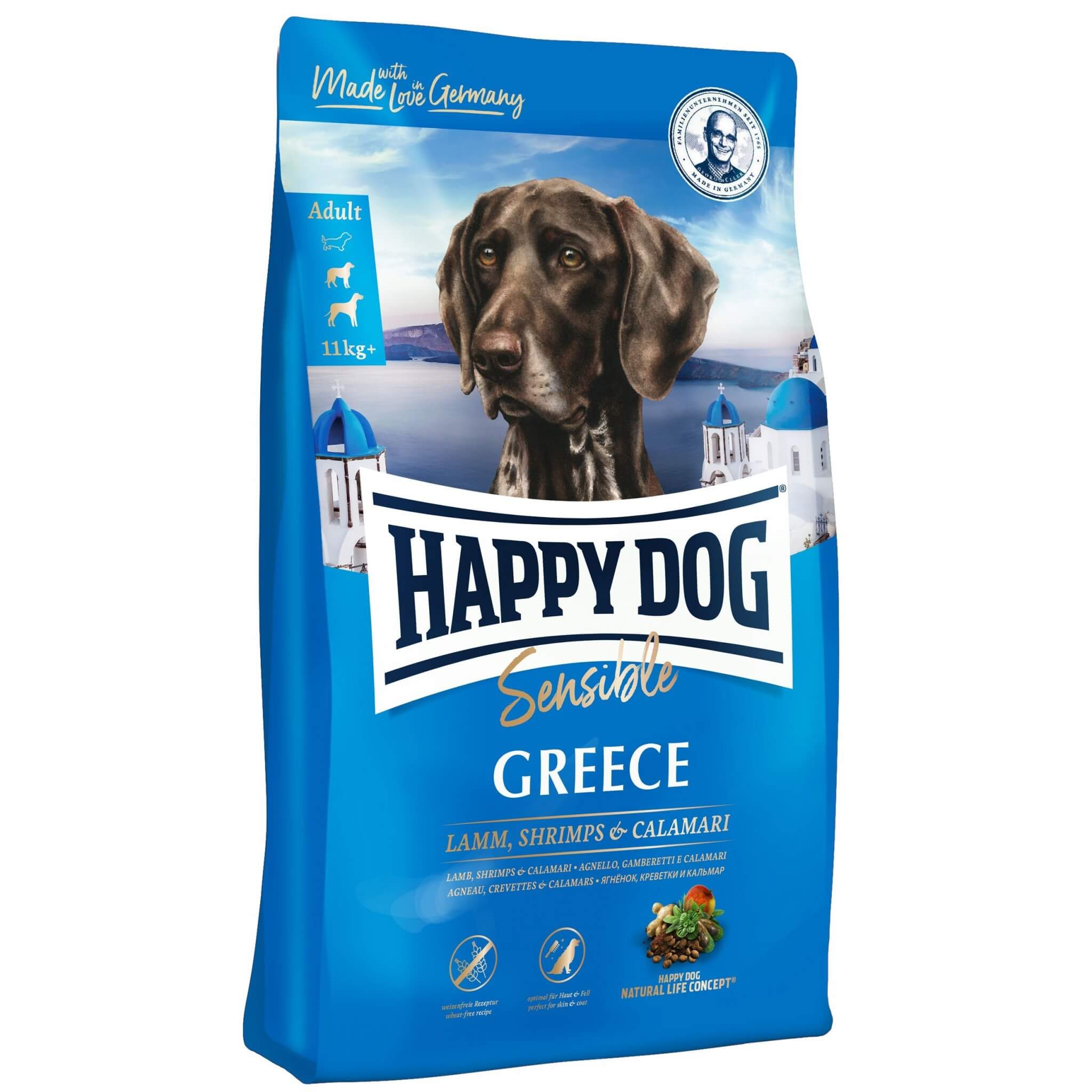 Happy Dog Greece – jagnięcina, krewetki i kalmary
