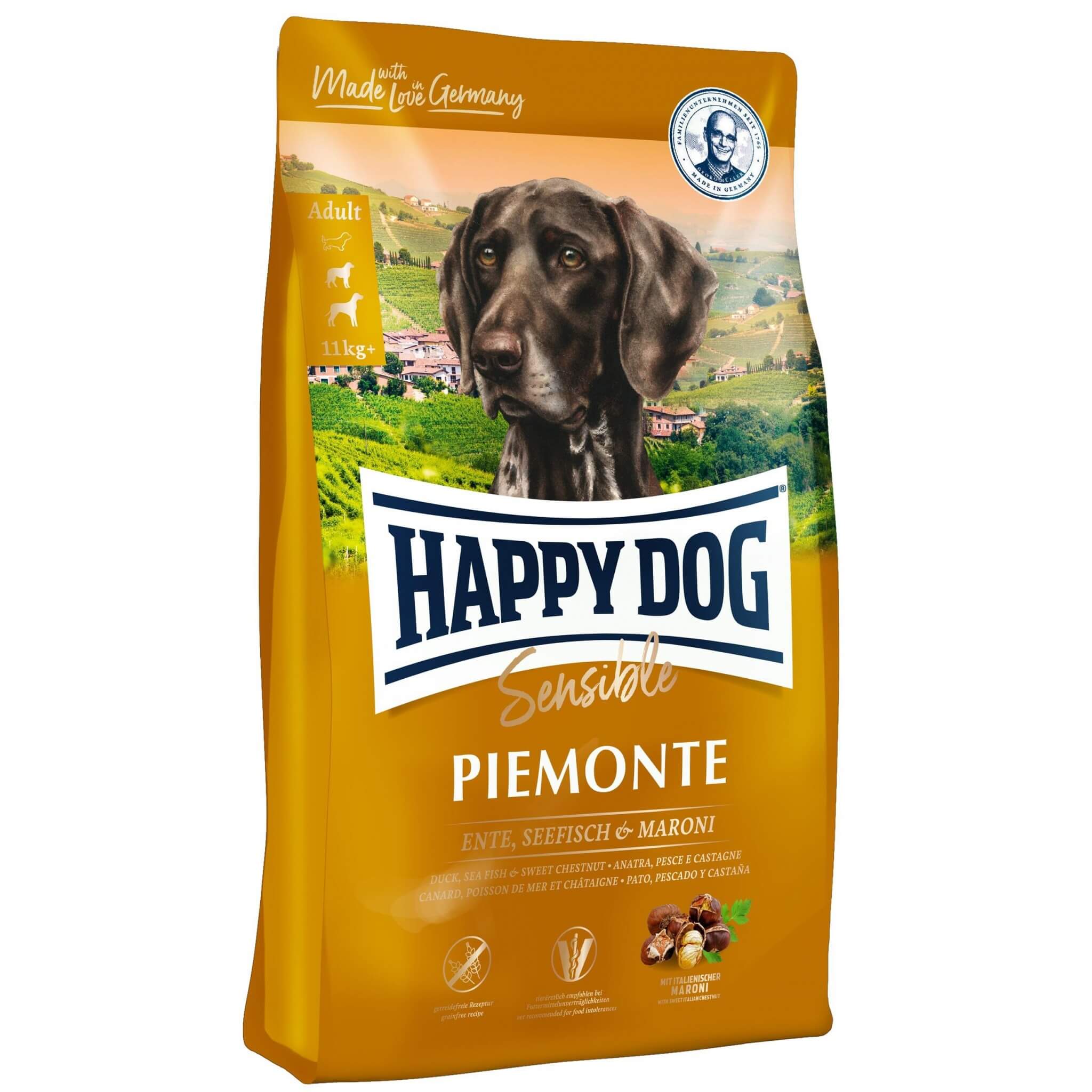 Happy Dog Piemonte – karma z kaczką i kasztanami