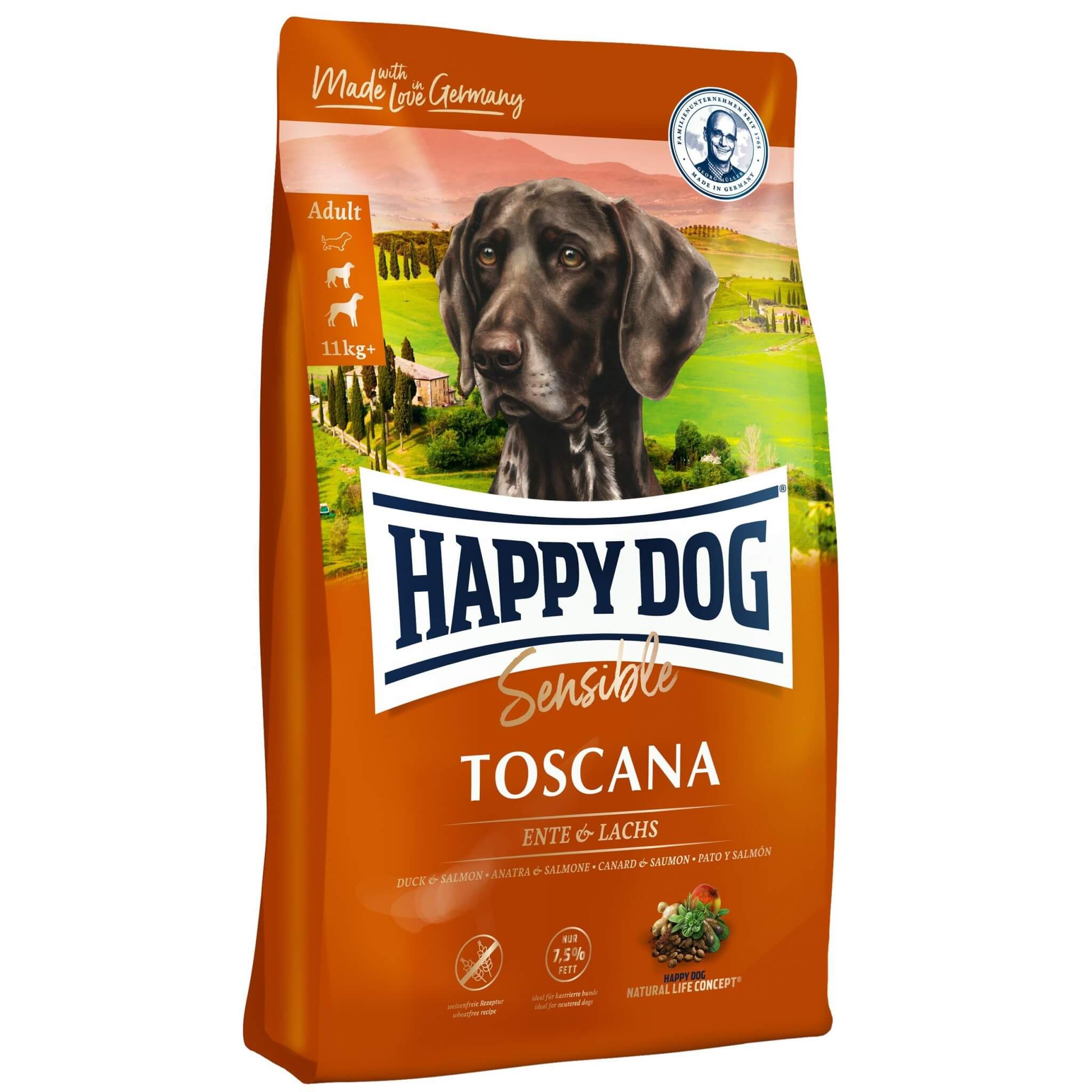 Happy Dog Toscana – karma z kaczką i rybą