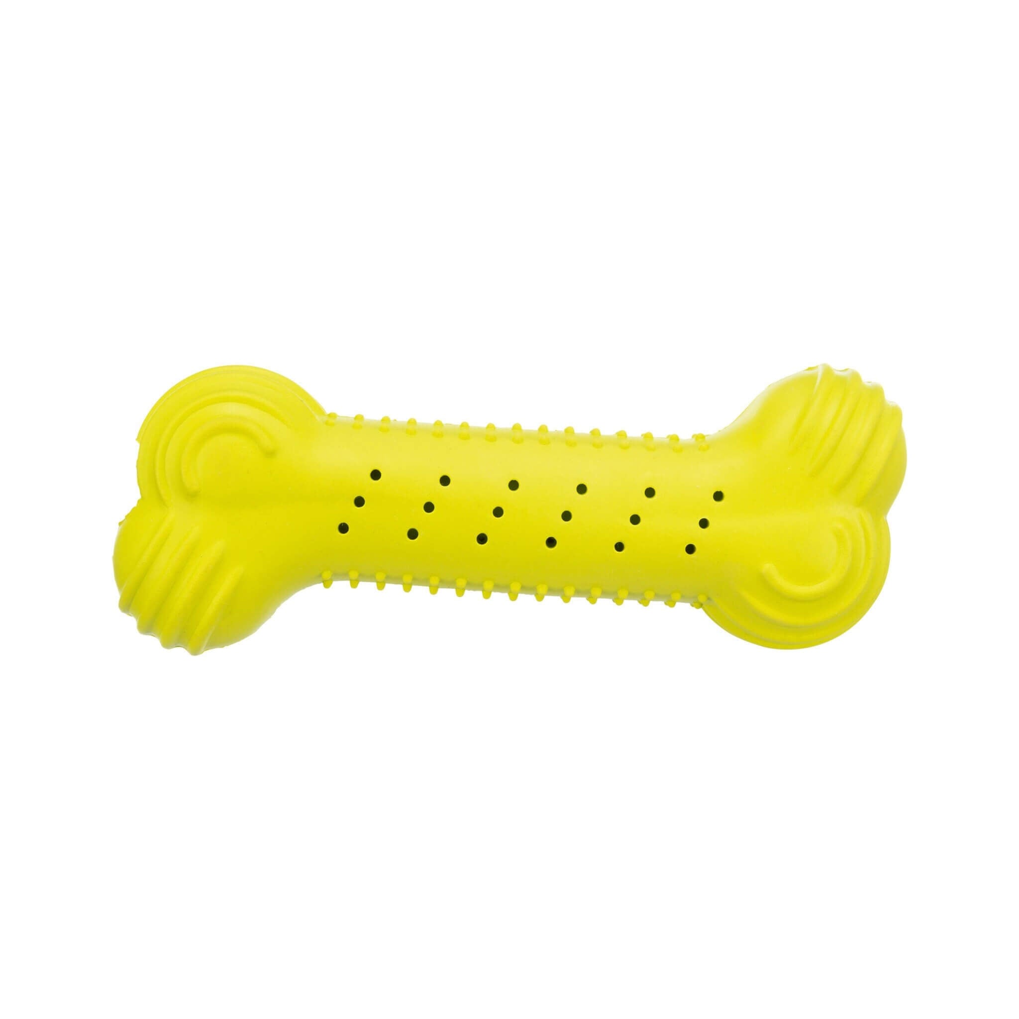 Rustling Rubber Bone – 18 cm, Lime