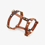 Dog harness "BioThane" guard - in light brown with dark brown