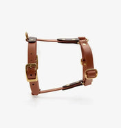 Dog harness "BioThane" guard - in light brown with dark brown