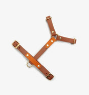 Dog harness "BioThane" guard - light brown with orange