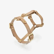 Caviar luxury harness beige - handcrafted from Italian premium leather