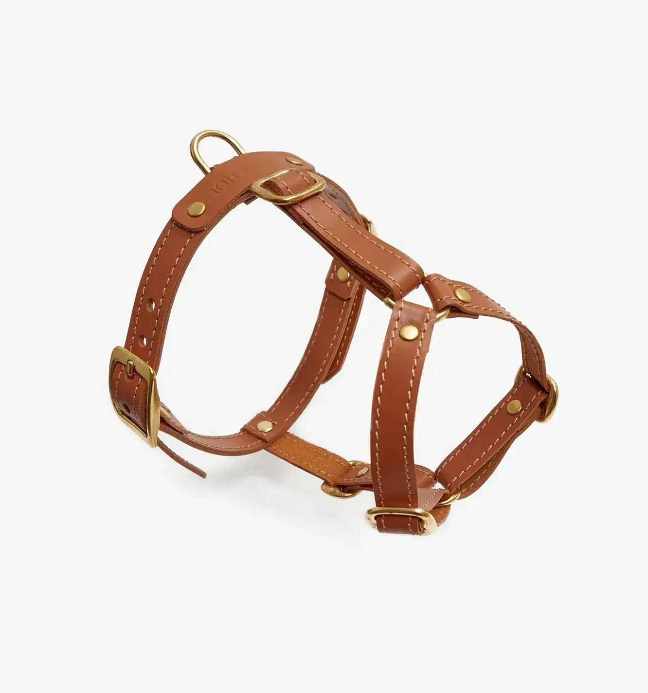 Classy luxury harness light brown - handcrafted from premium Italian leather