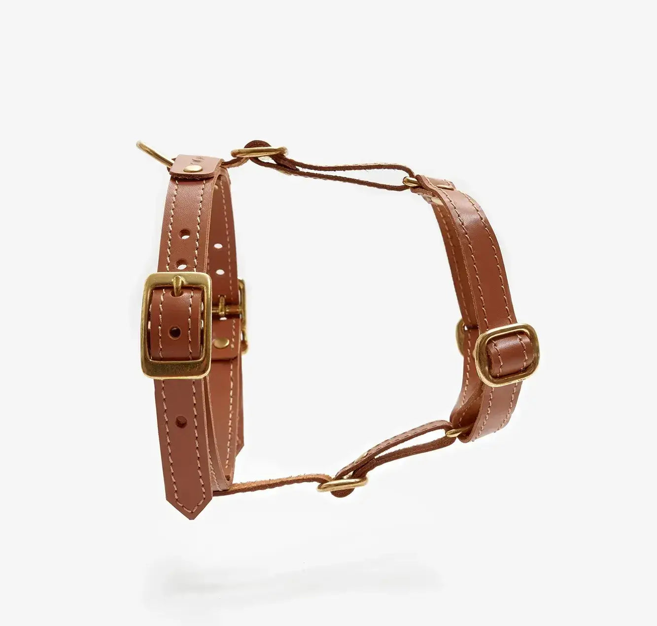 Classy luxury harness light brown - handcrafted from premium Italian leather