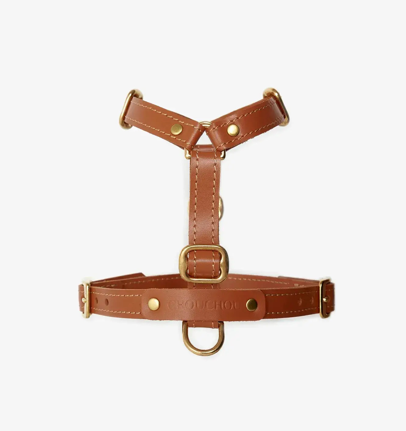 Classy luxury harness light brown - handcrafted from premium Italian leather