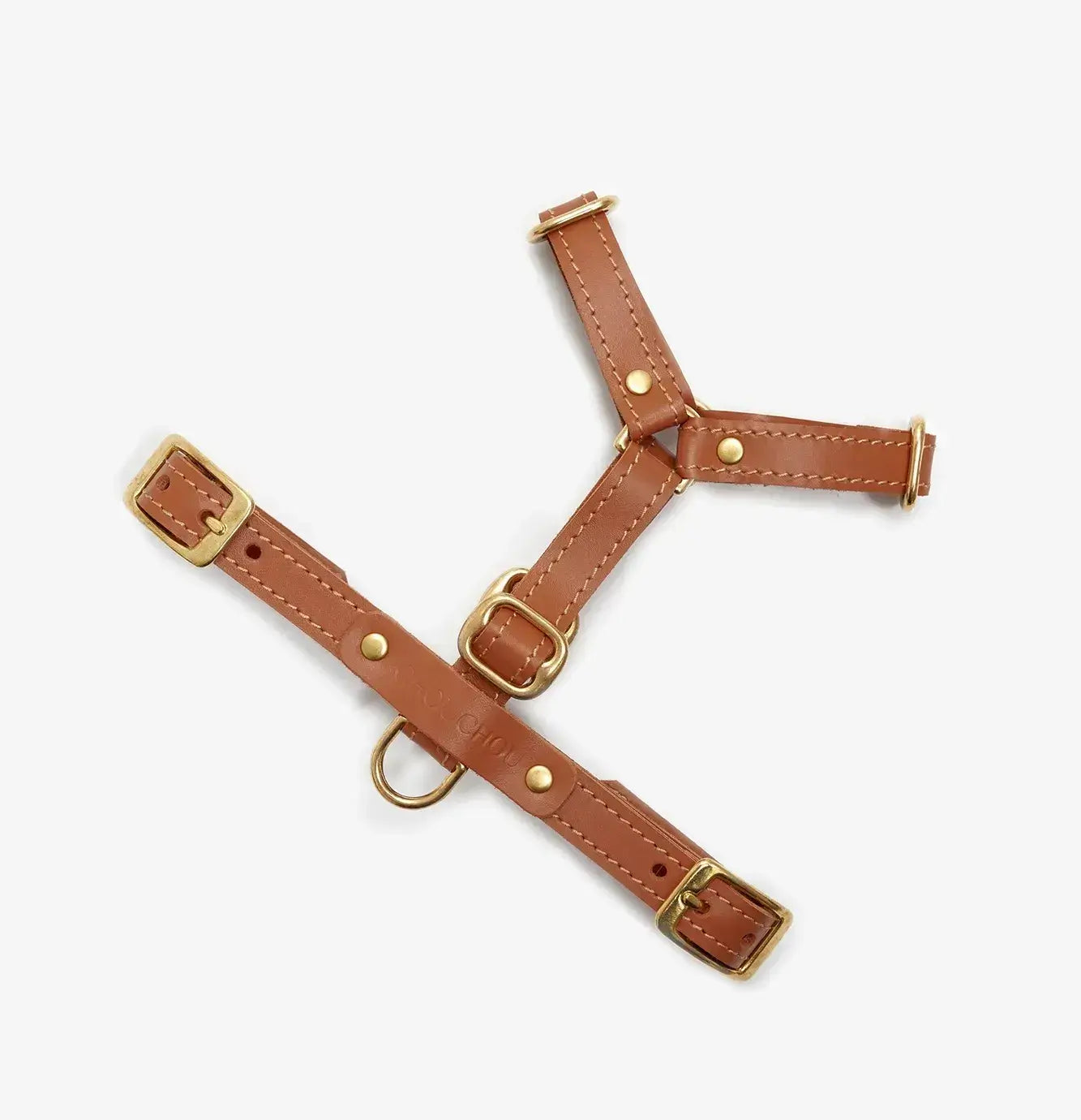 Classy luxury harness light brown - handcrafted from premium Italian leather
