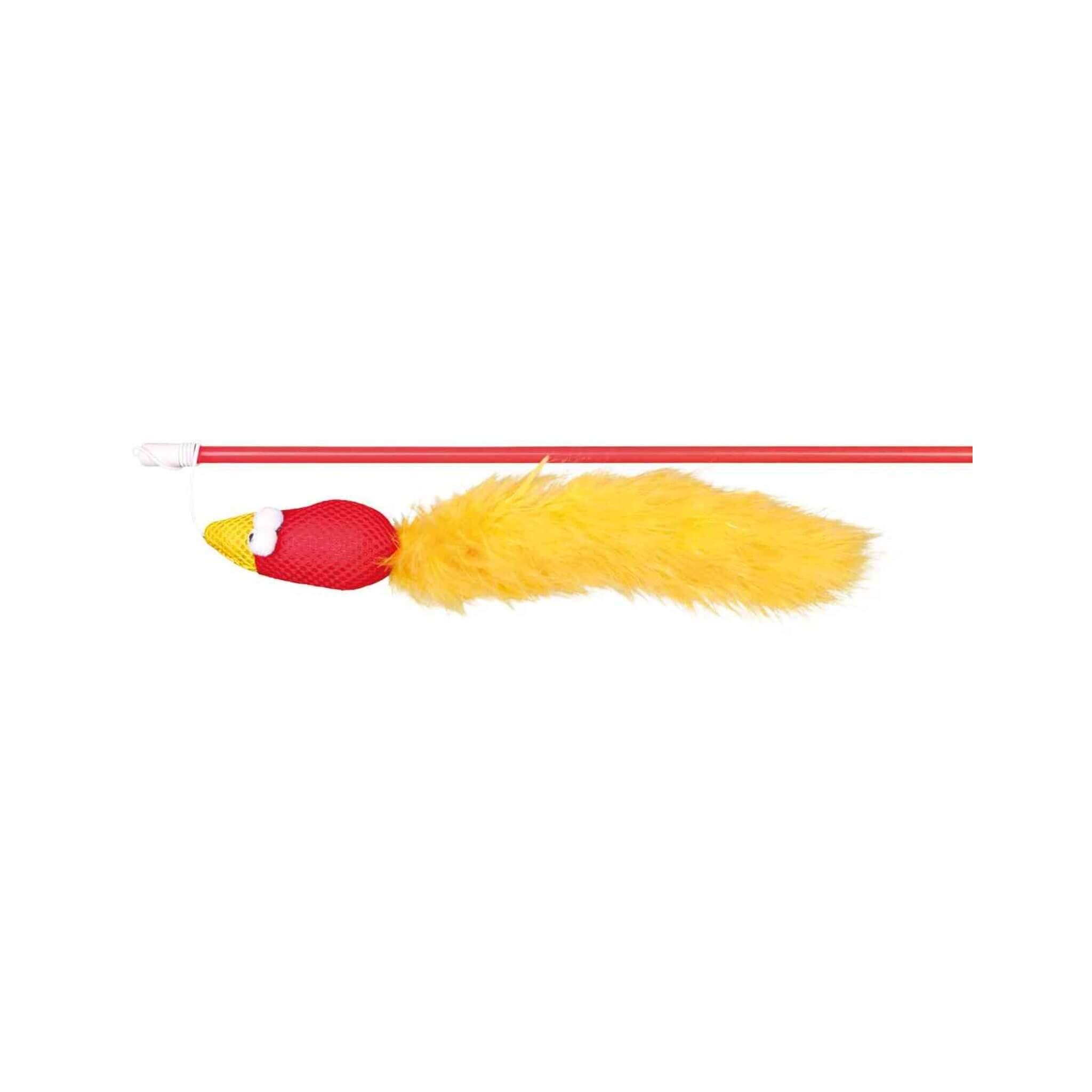 Cat Fishing Rod with Bird and Feathers, 50 cm