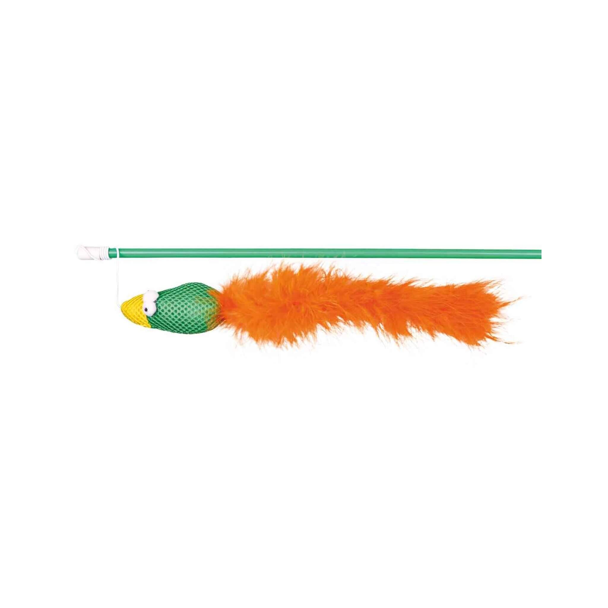 Cat Fishing Rod with Bird and Feathers, 50 cm