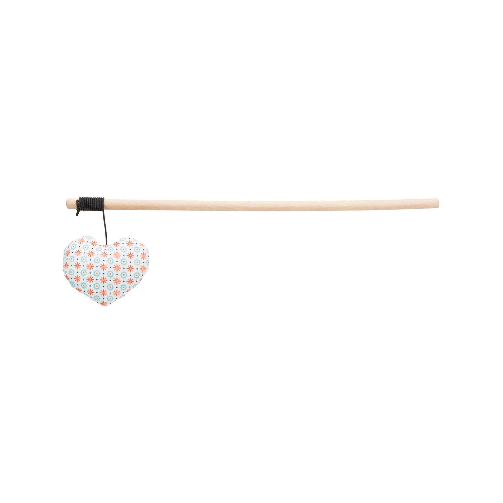 Cat rod with heart and rustling foil 35 cm