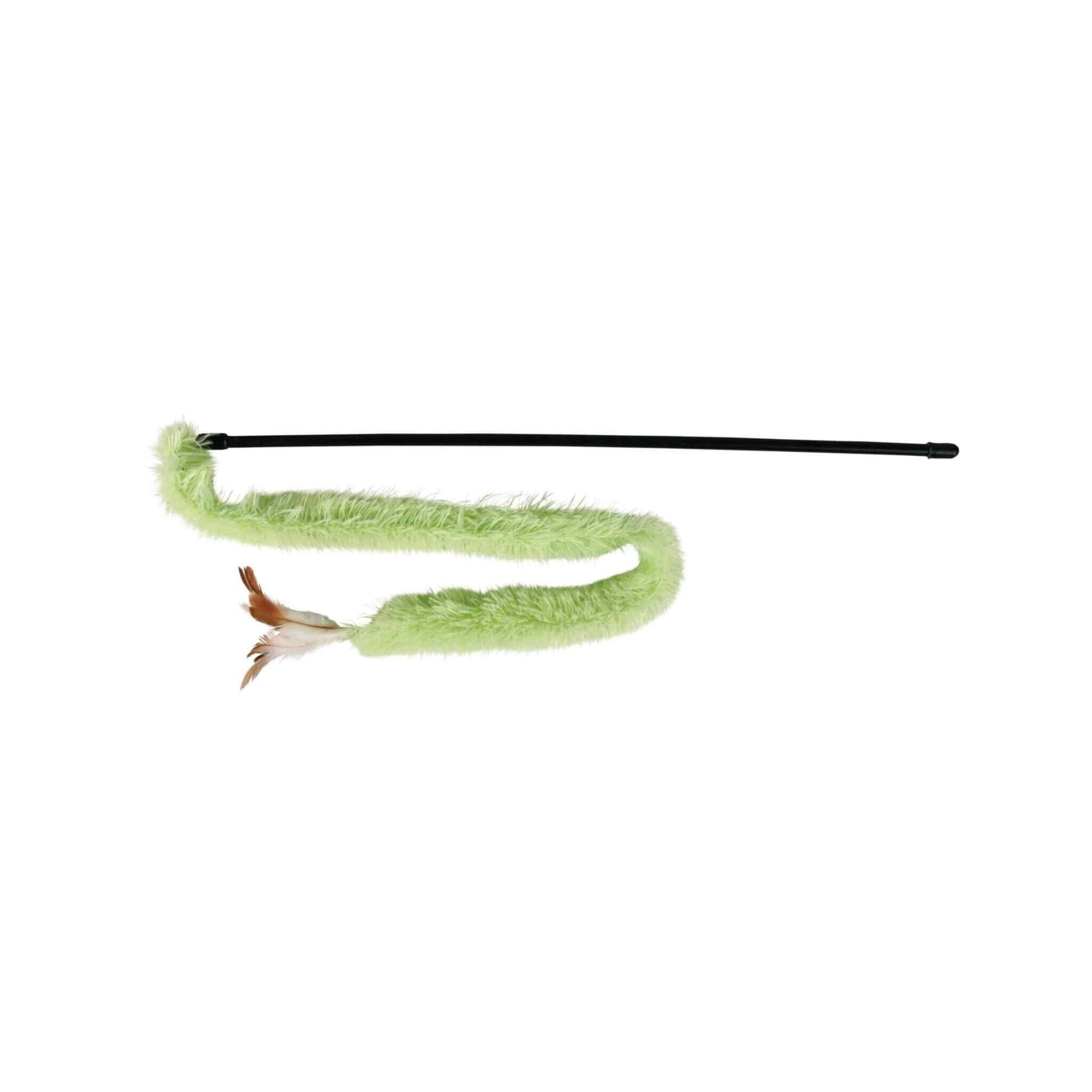 Cat Fishing Rod with Plush Tail and Feathers 48 cm