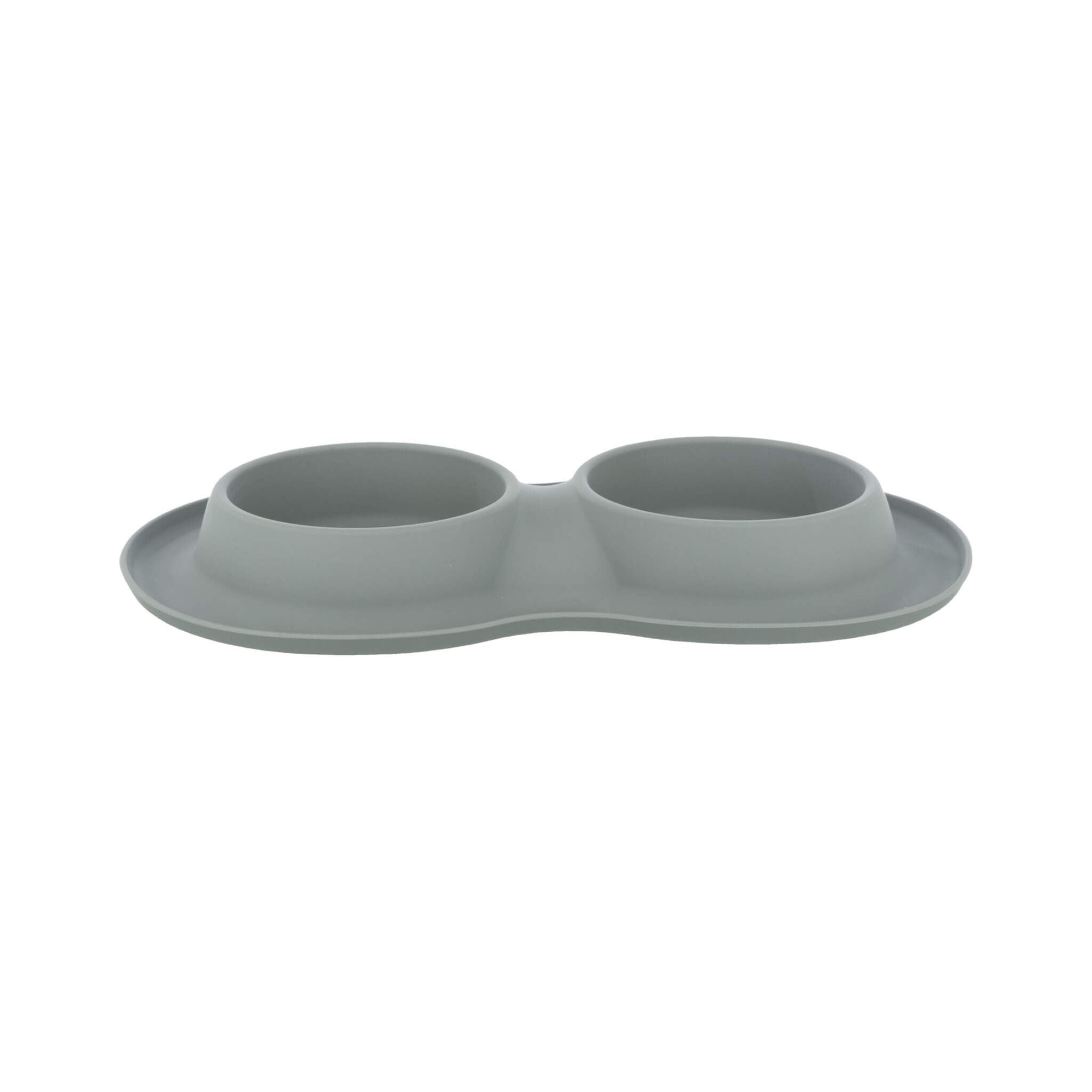 Set of silicone-steel bowls 2×0.4 l for dogs/cats