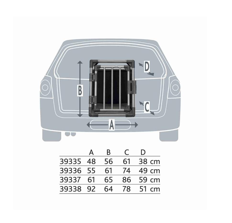 Aluminum Carrier L for Car – 92 × 64 × 78 cm 