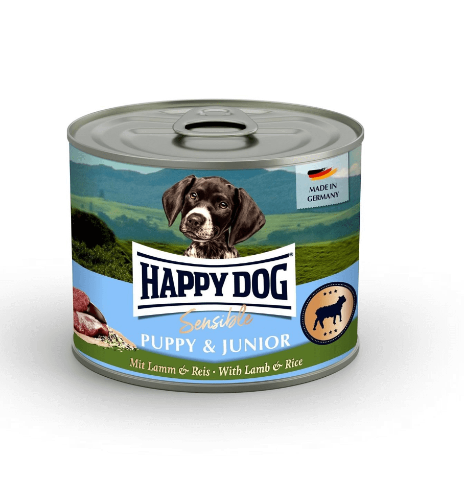 Happy Dog Puppy Junior 200g – Lamb and Rice in a Can