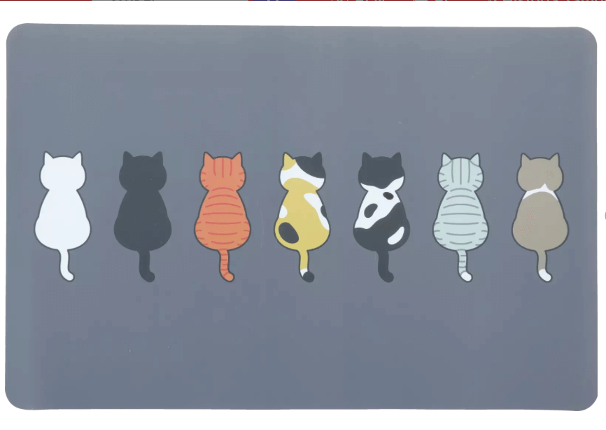 ZOLUX cat bowl mat, cat pattern, 43×28 cm