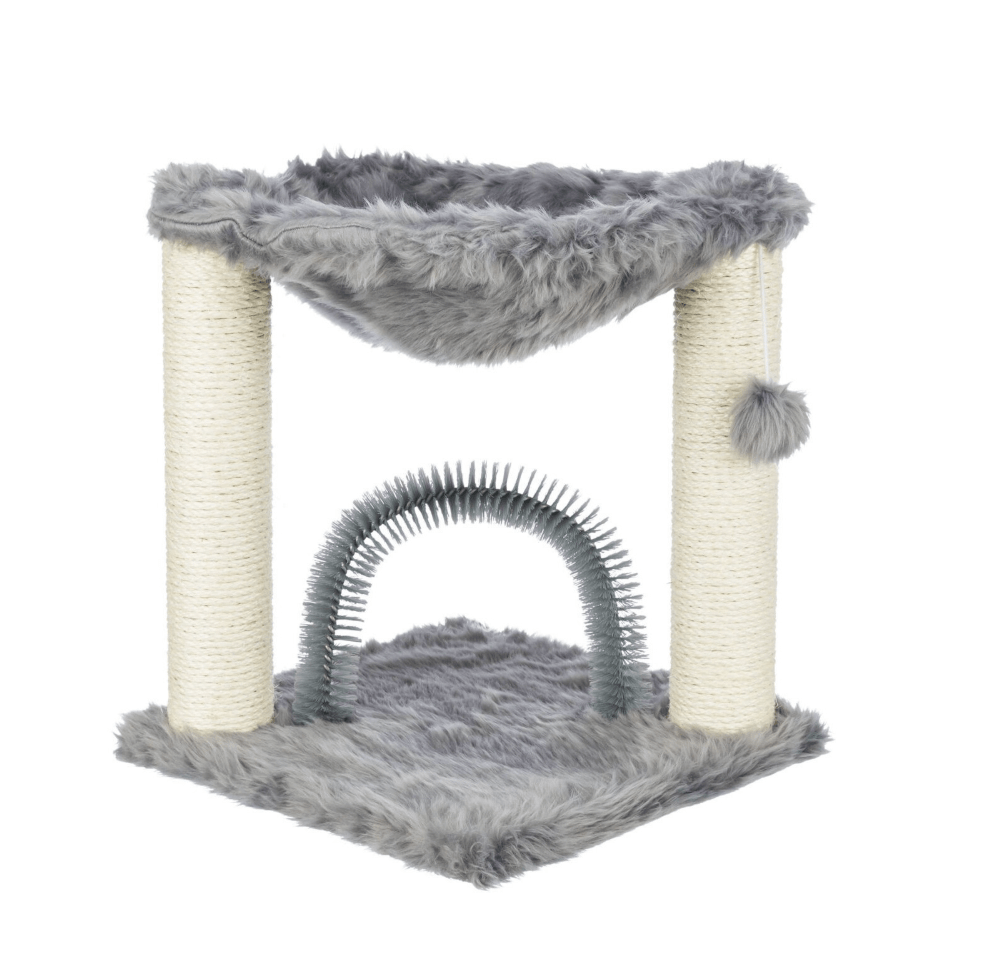 Standing scratcher Base with massager and brush 50 cm gray