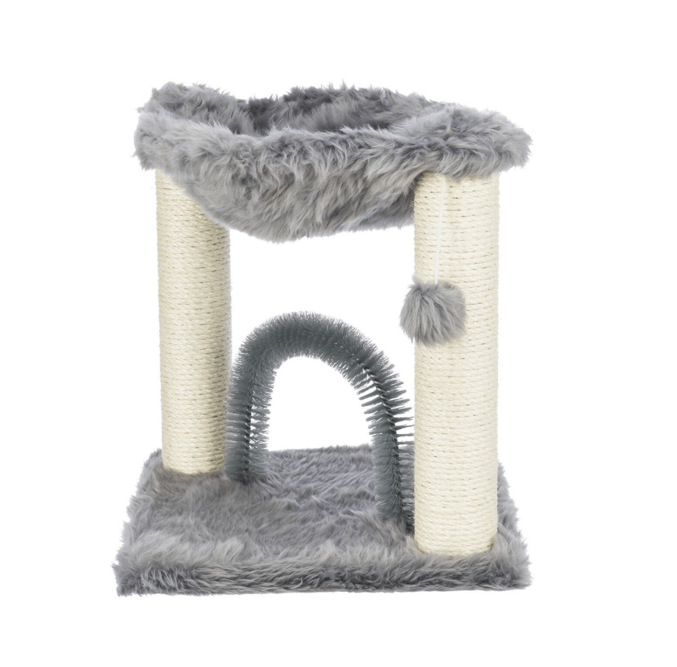 Standing scratcher Base with massager and brush 50 cm gray