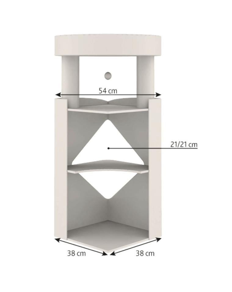 Arma - cat tower, 98 cm, gray and white