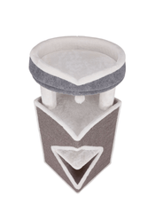 Arma - cat tower, 98 cm, gray and white