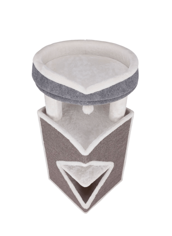 Arma - cat tower, 98 cm, gray and white