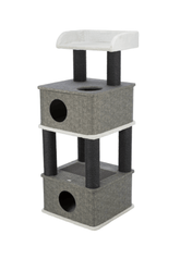 Almira 128 cm standing scratching post for cats with a bed