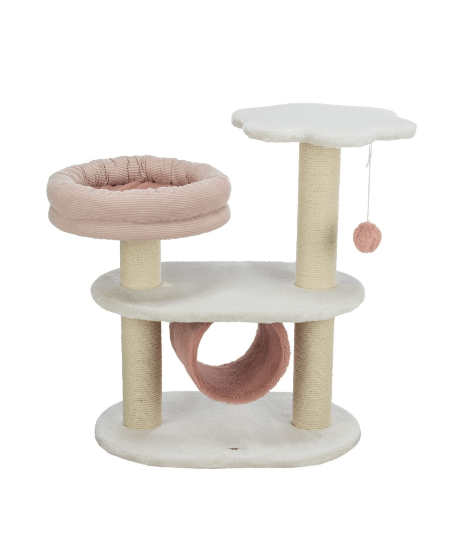 Isabella scratching post, 70 cm, white and pink, for cats