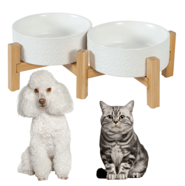 ZOLUX KERAMO DUO ceramic bowls white 2 × 700 ml
