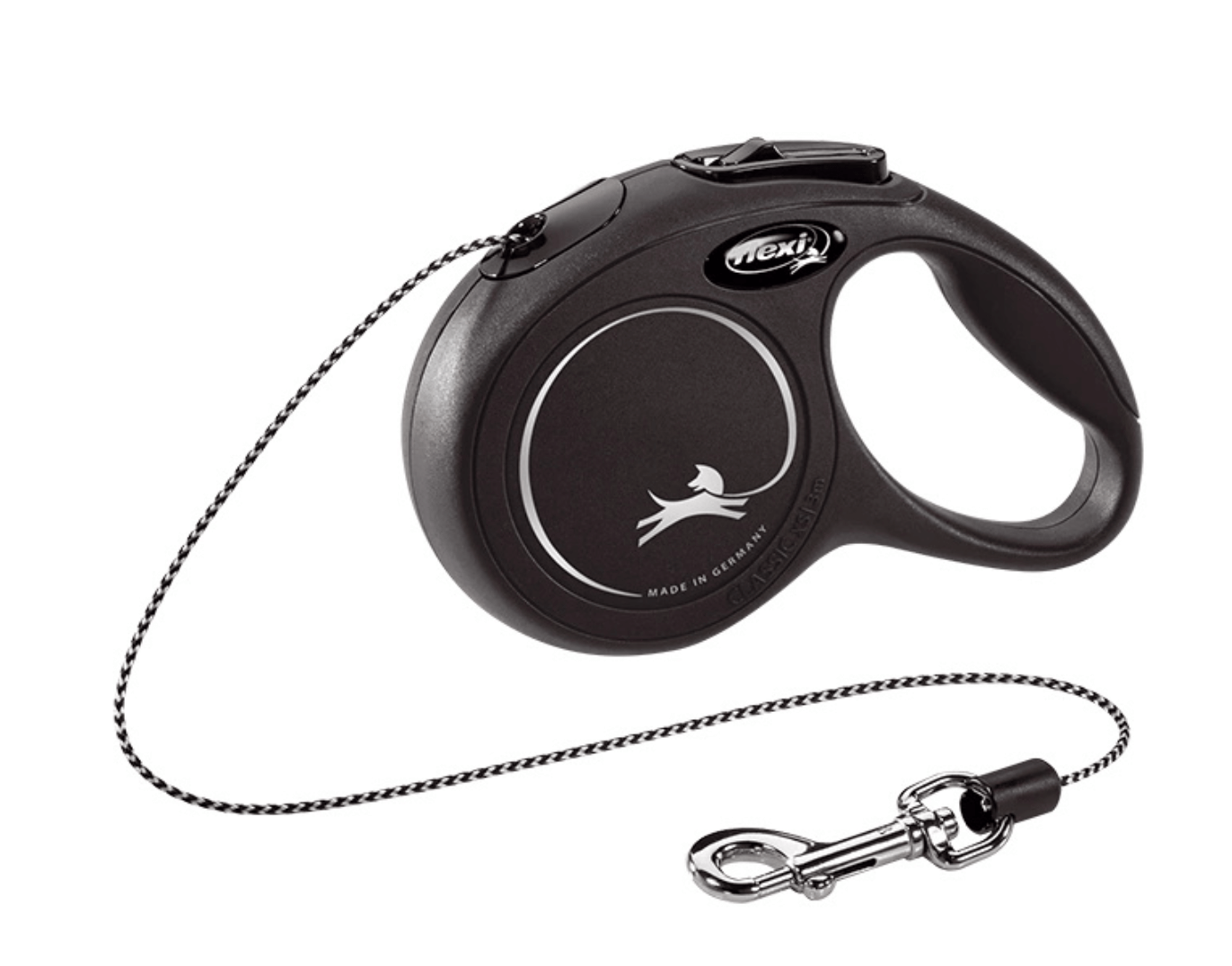 FLEXI NEW CLASSIC XS black 3m Leash for Small Dogs