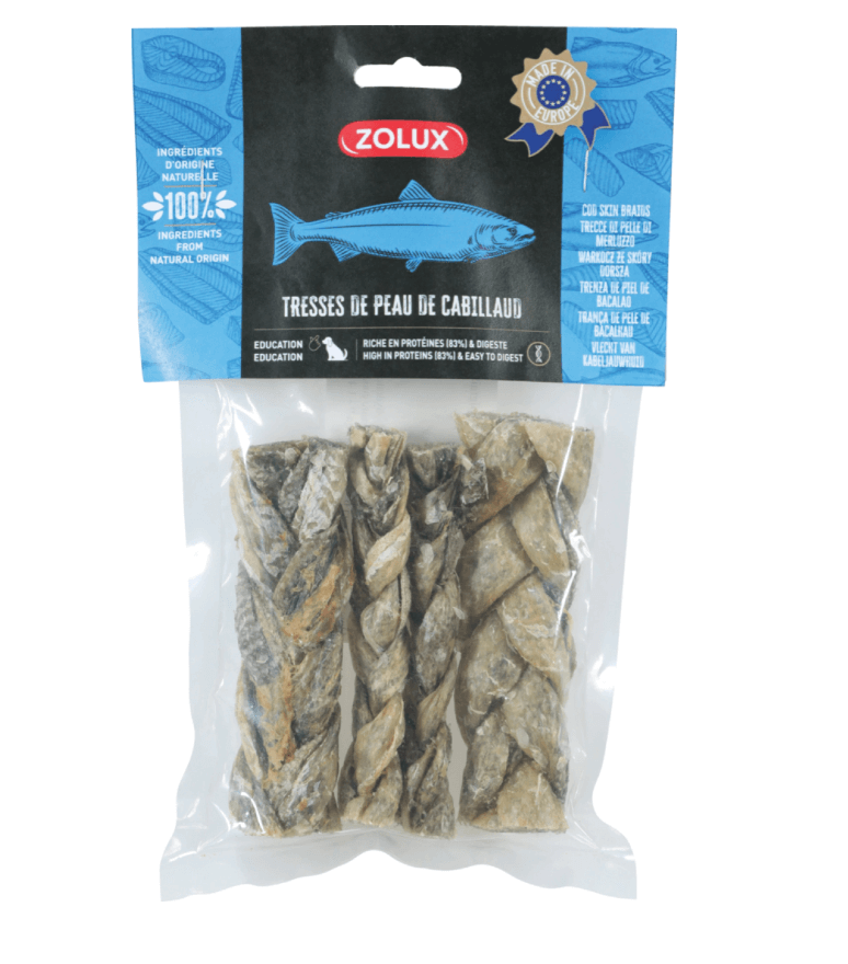 Zolux cod leather braid 70 g - natural delicacy