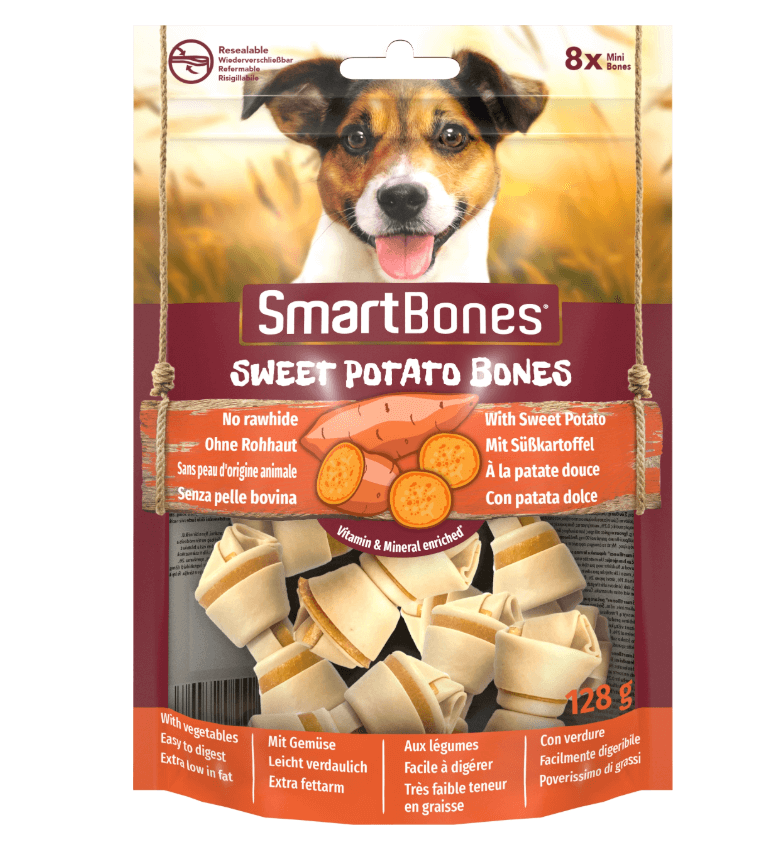 Smartbones bones with sweet potatoes mini 8 pcs for a dog