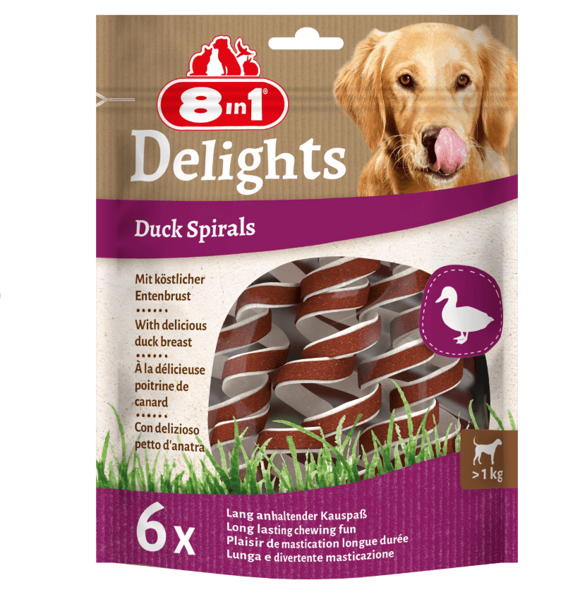 8in1 Delives spirals with a duck - a delicacy for a dog