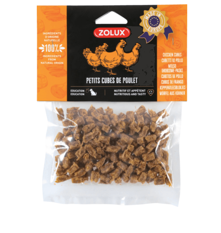 Zolux chicken cubes small 100 g - natural delicacy