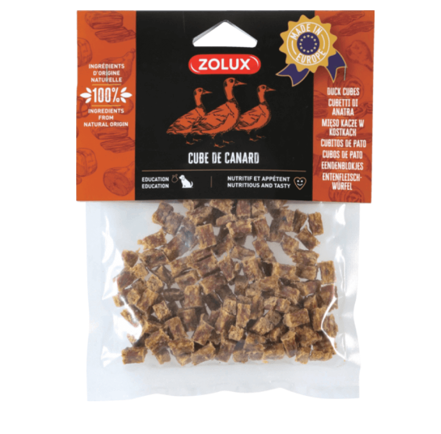 Zolux duck cubes 100 g - a natural delicacy for a dog