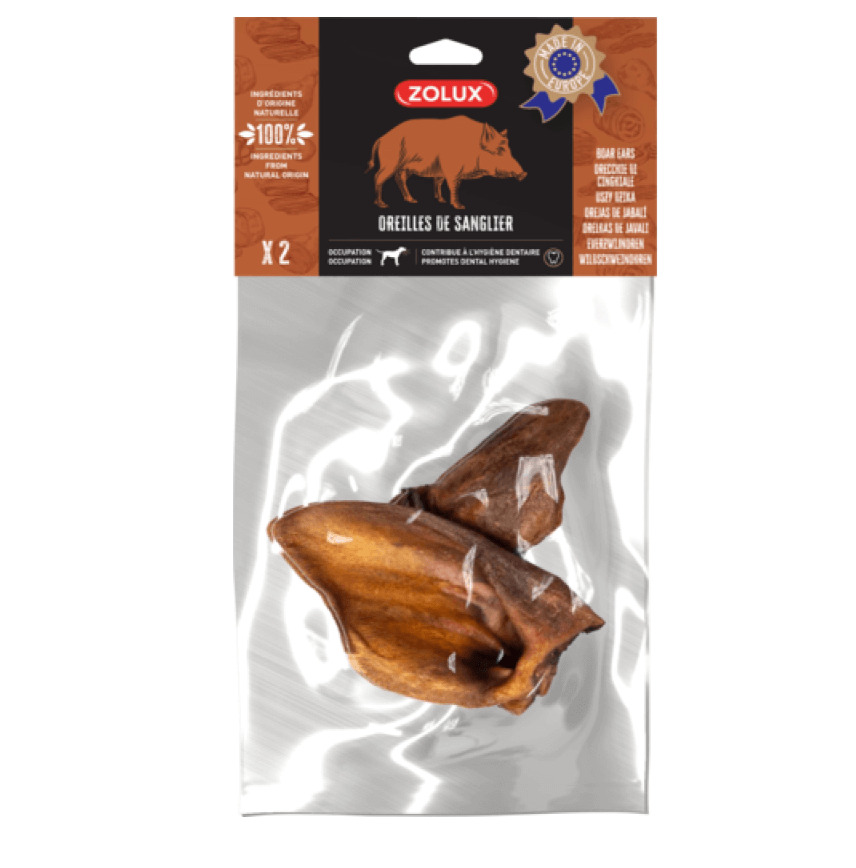 Zolux natural delicacy for dog ear wild 2 pcs, 52 g