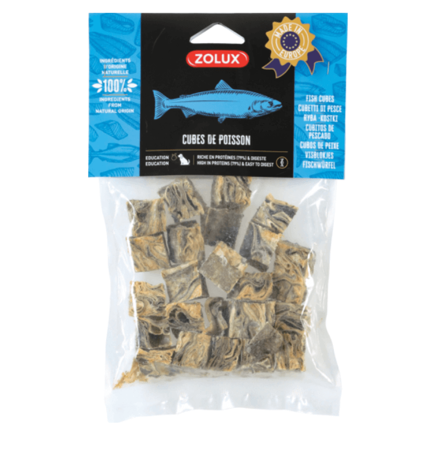 Zolux natural delicacy for dog cod cod cubes 100g