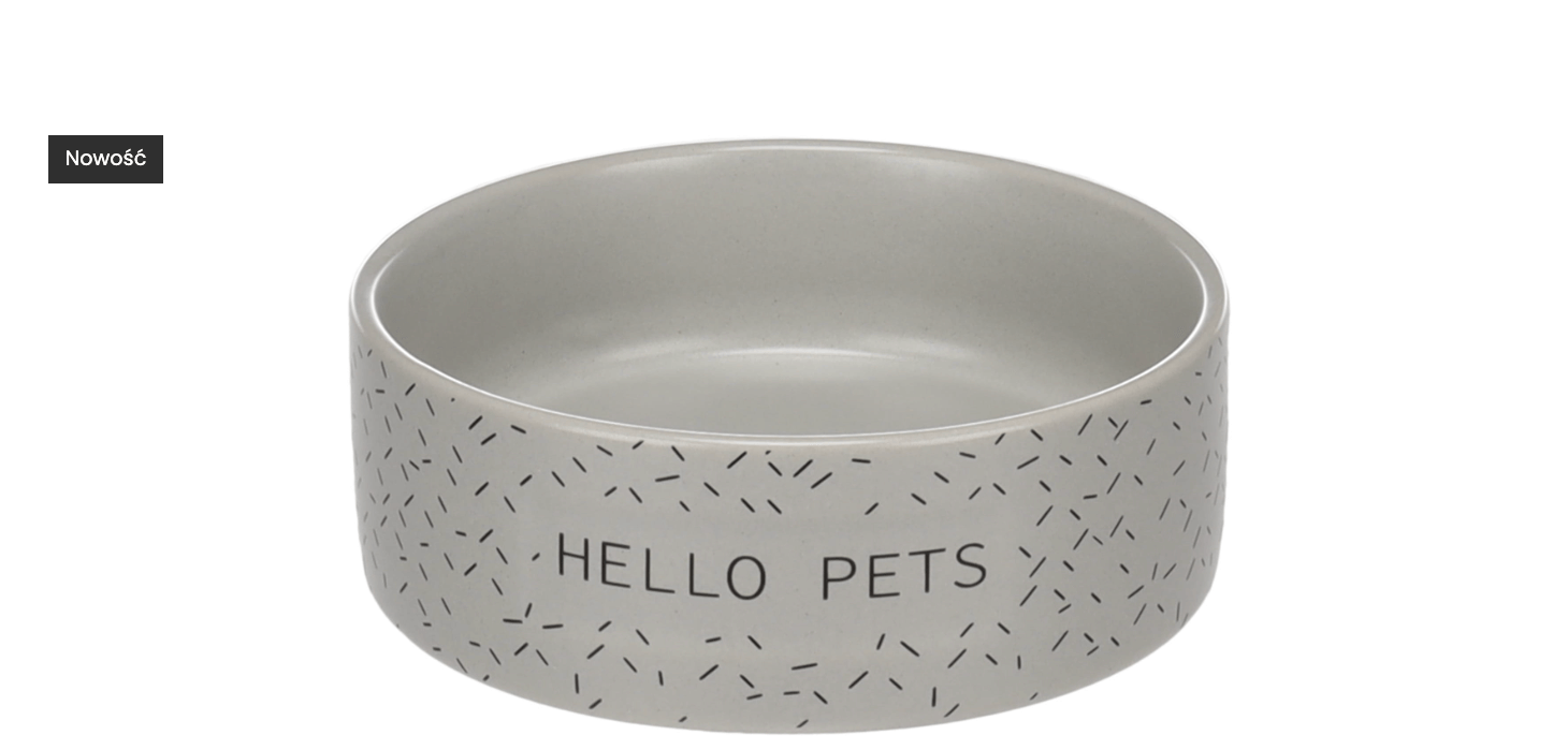 Flamingo ceramic bowl counter for a dog