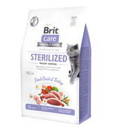 Brit Care cat sterilized - duck and turkey, weight control and healthy urine