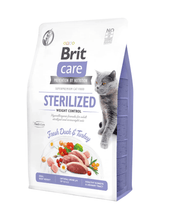 Brit Care cat sterilized - duck and turkey, weight control and healthy urine