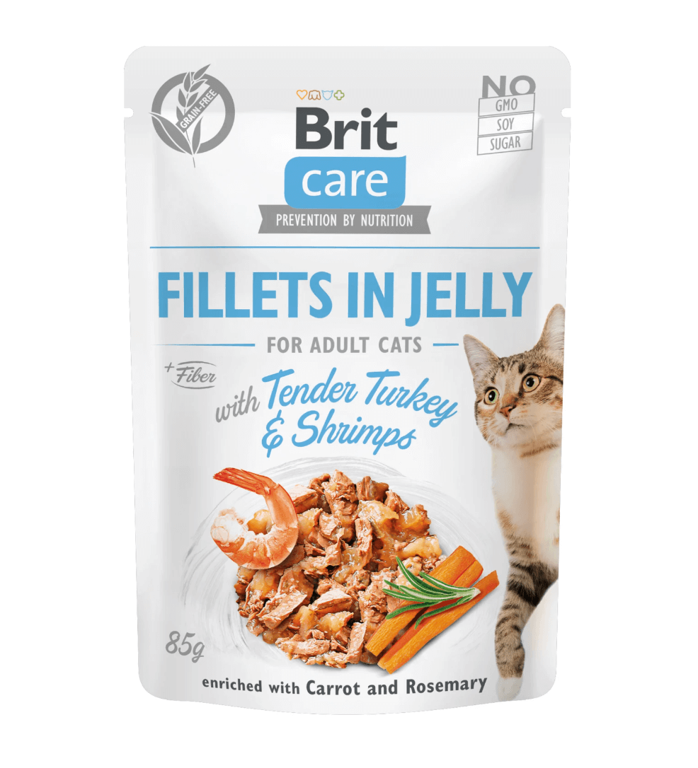 Brit Care Turkey & Shrimps 85g - Wet food for cats