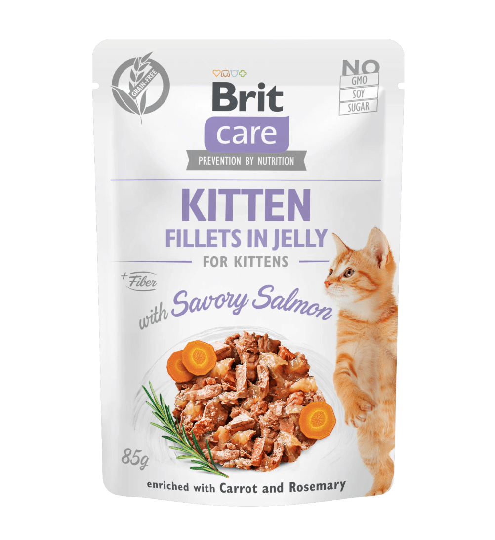 BRIT CARE KITTEN Salmon 85g - Wet food for kittens