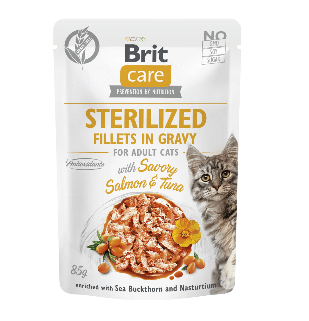 Brit Care Sterilized Salmon and Tuna 85G - Wet food