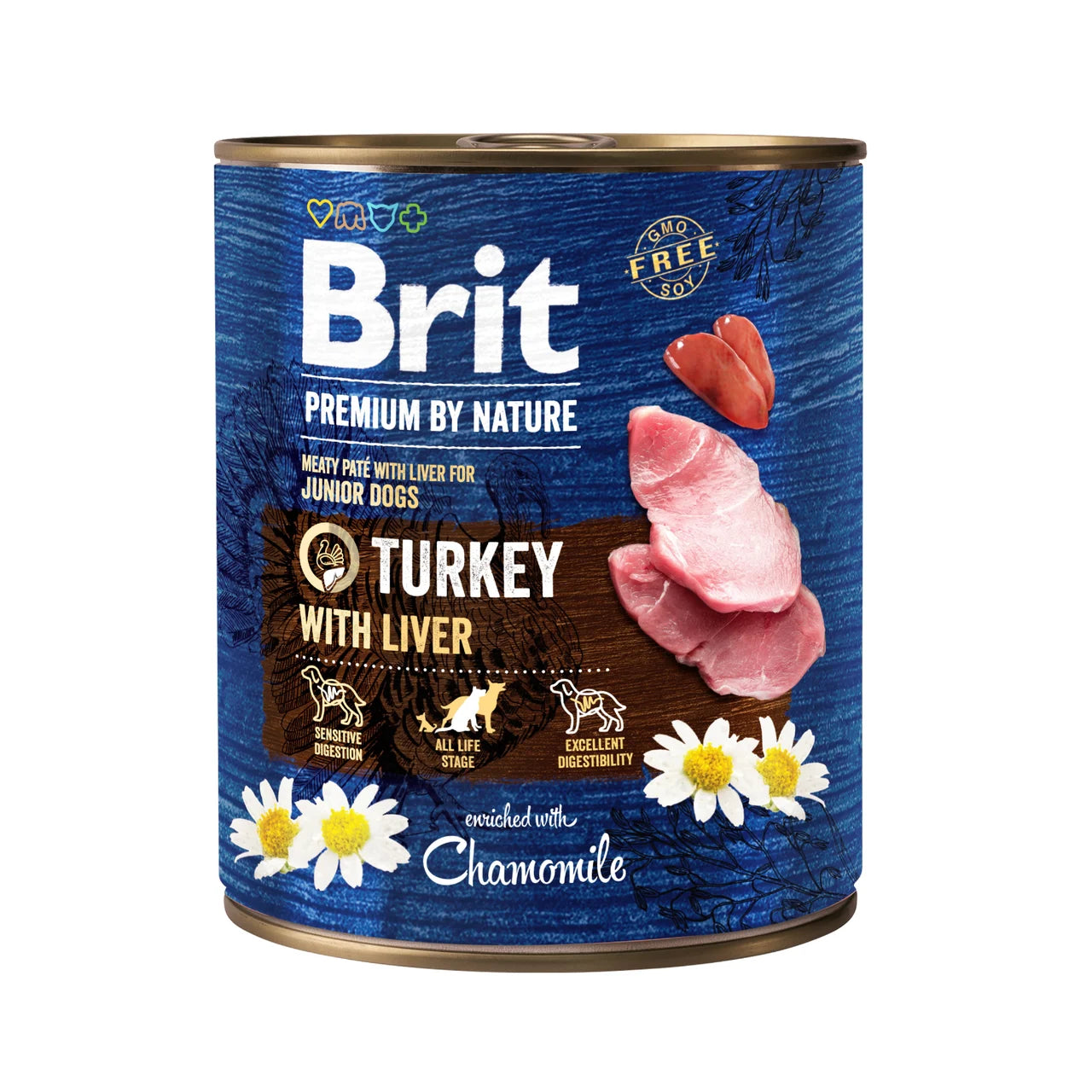 Brit Turkey with Liver - pate for young dogs 800g