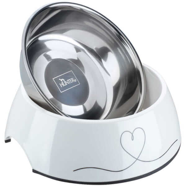 Hunter Valencia Melamine Dog Bowl Steel