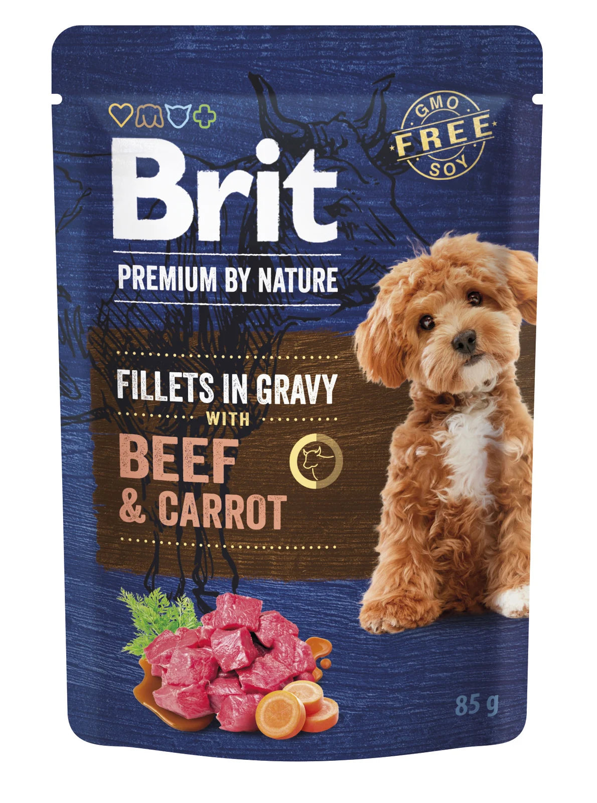 Brit Dog Fillets Beef & Carrot 85g - SOS Fillets