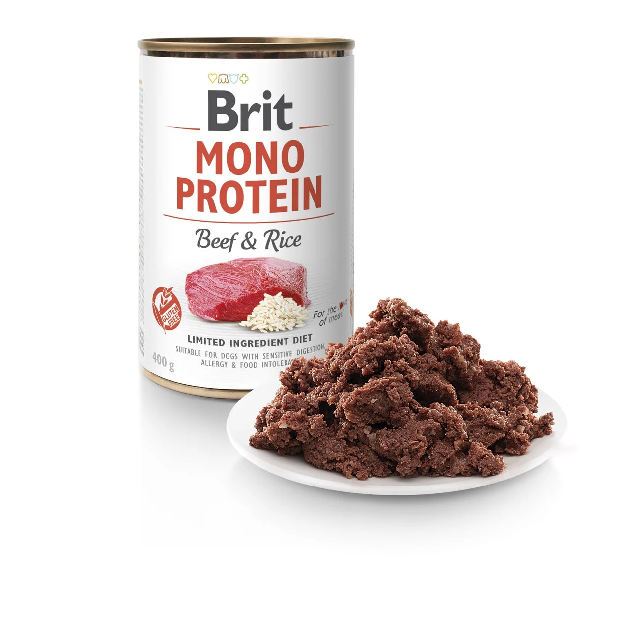 Brit Mono Beef & Rice - wet beef for dogs 400g