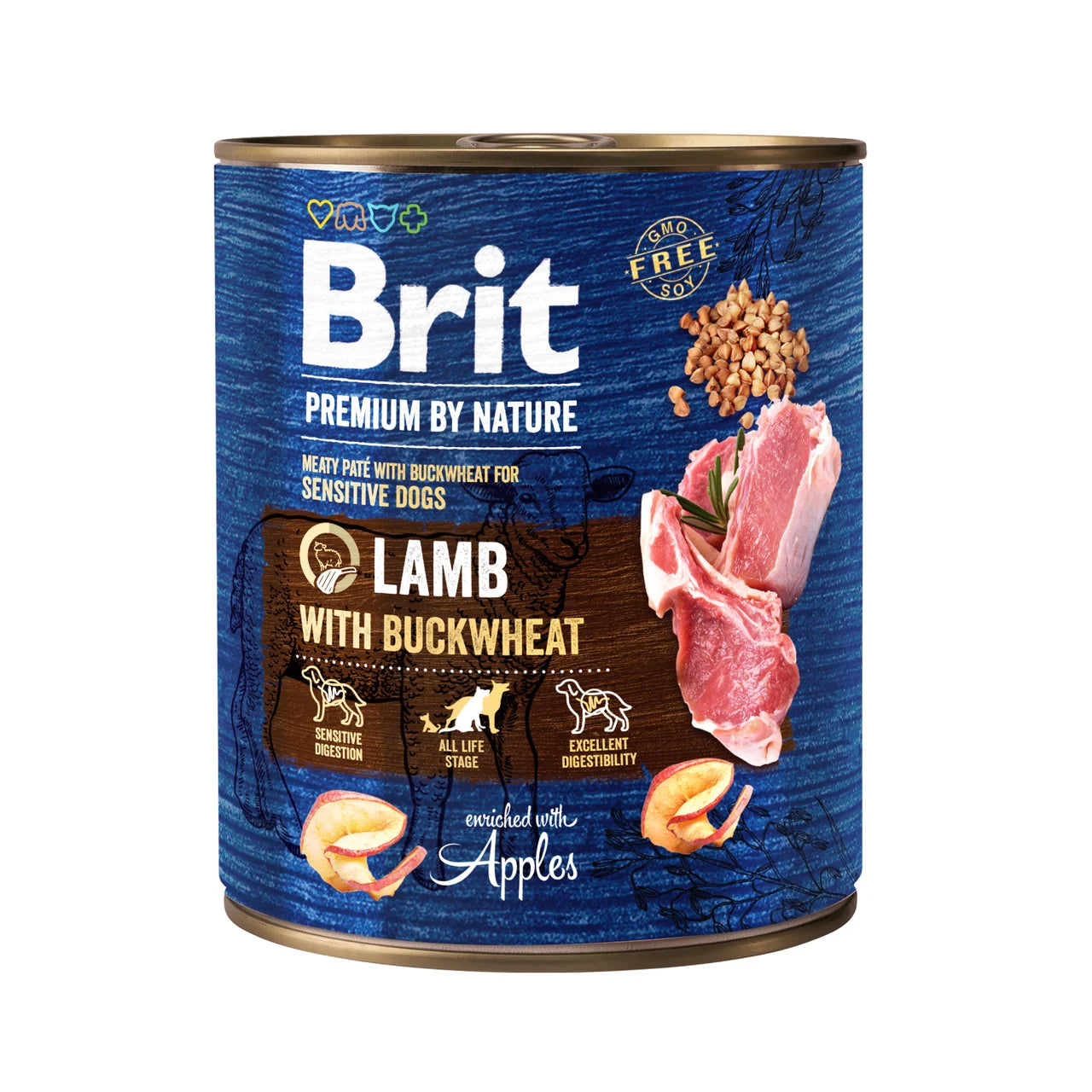 BRIT LAMB with Buckwheat - Pate for sensitive dogs 800g