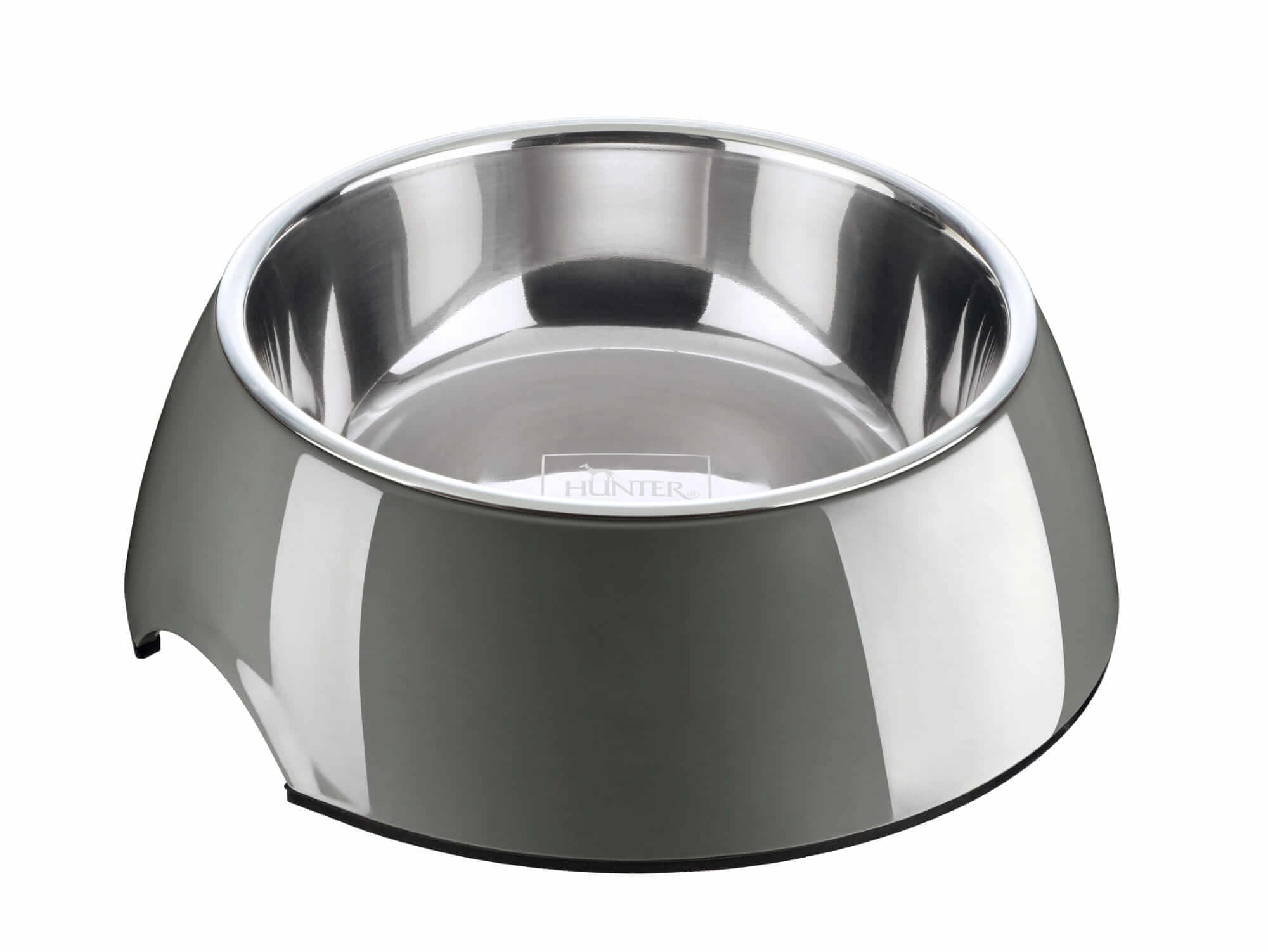 Hunter Melamine Dog Bowl Gray