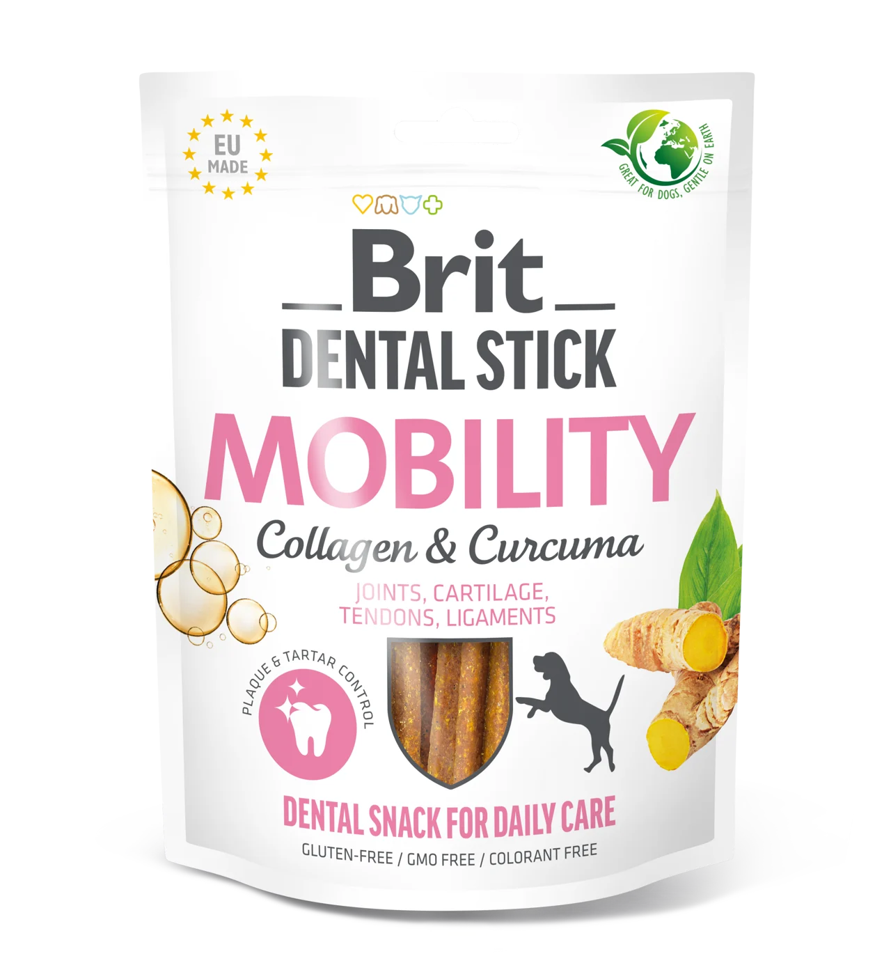 Brit Dental Stick Mobility - healthy joints and clean teeth