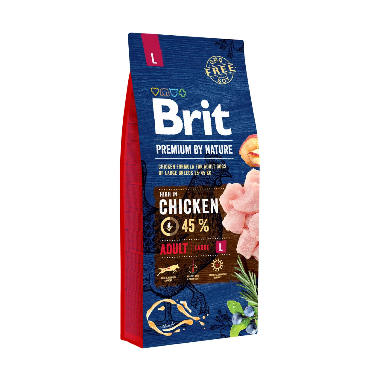 Brit Premium Adult L - chicken for large breeds, healthy ponds and immunity